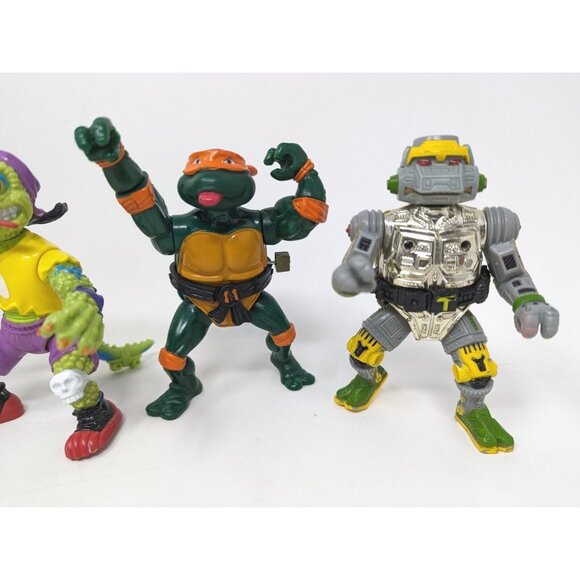 VTG TMNT Teenage Mutant Ninja Turtles Mixed Figure Lot of 5 Wacky Action Mike - Picture 4 of 10